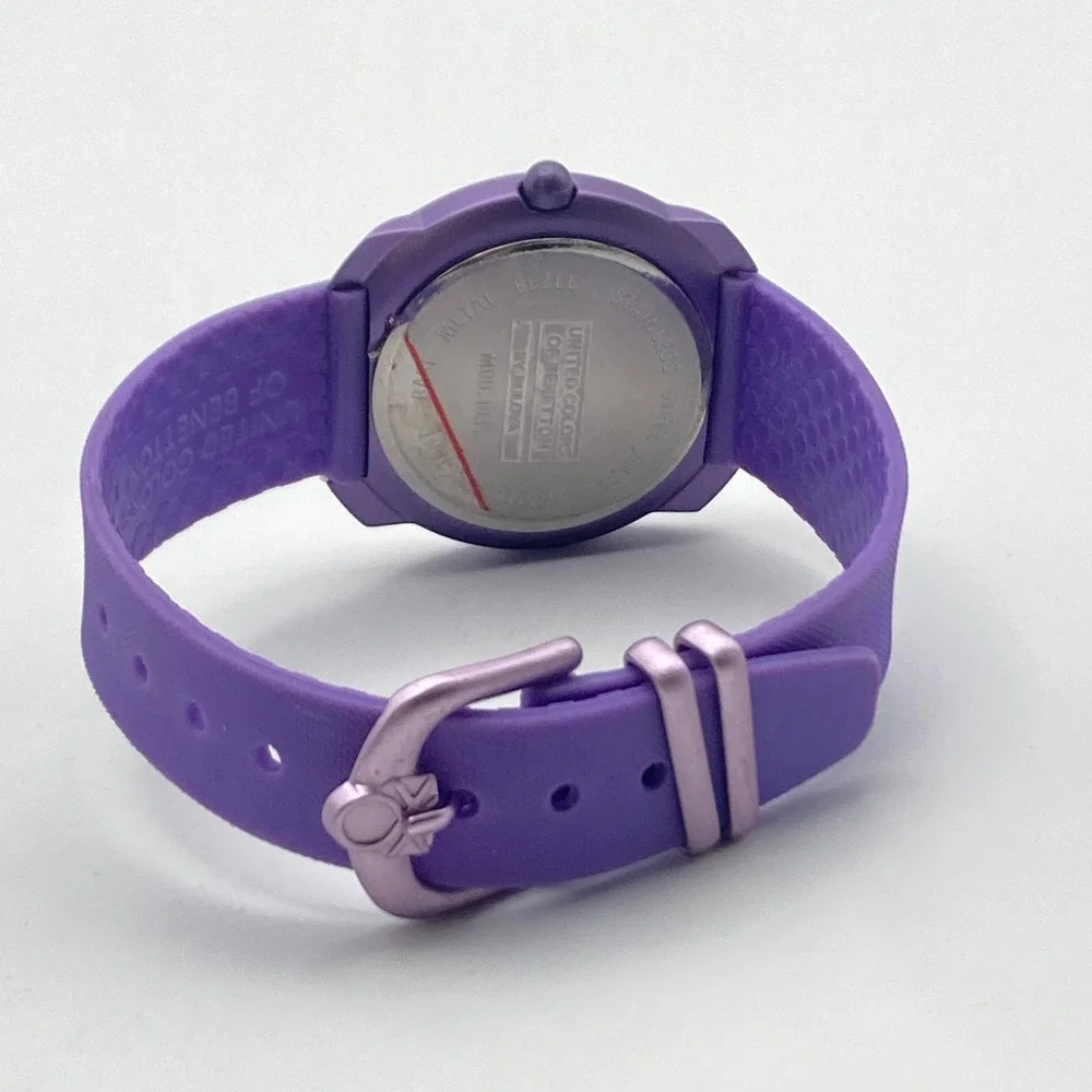 United Colors of Benetton by Bulova Women's Watch Purple 34mm New Battery 8.25